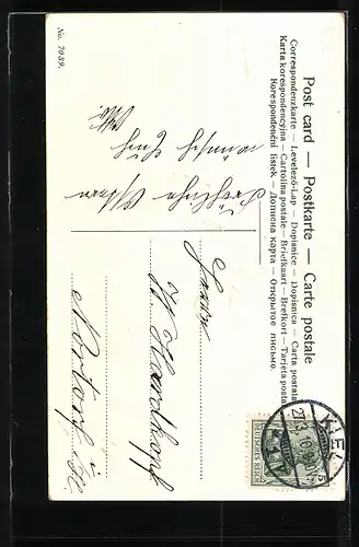 AK Fröhliche Ostern, Hahn in Birkenhain