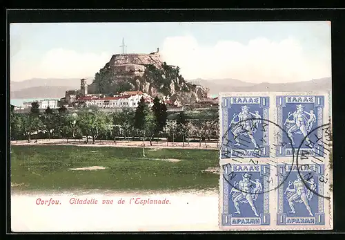 AK Corfou, Citadelle vue de l`Esplanade