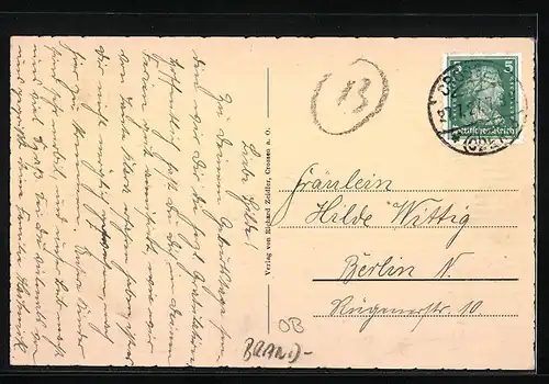 AK Crossen a. O., Stadt vom Kirchhofsberg