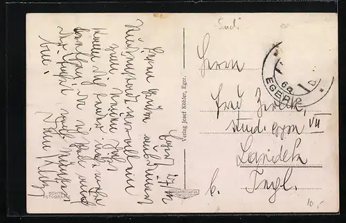 AK Eger, Partie in der Bahnhofstrasse