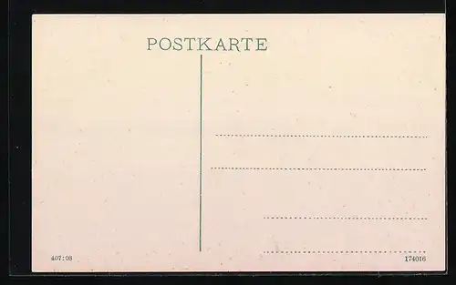 AK Berlingen, Blick über den Ort mit See und Kirche