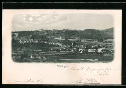 AK Stühlingen, Ortsansicht aus der Vogelschau