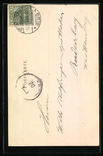 AK Strassburg, Rabenbrücke mit Strassenbahn