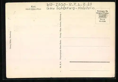 AK Kiel, Platz mit Strassenbahnen