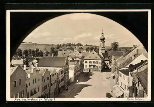 AK Rotthalmünster / Ndby., Teilansicht mit Kirche