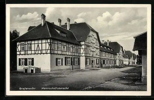 AK Grafenwöhr, Mannschaftsbaracke, Fachwerkhäuser