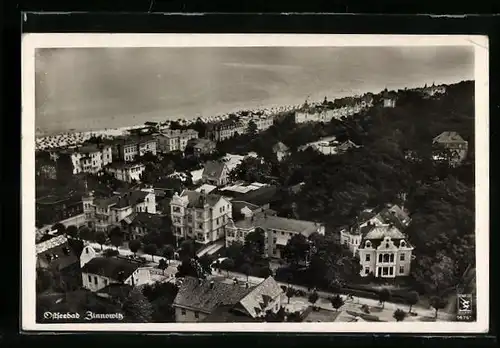 AK Ostseebad Zinnowitz, Ortsansicht vom Flugzeug aus