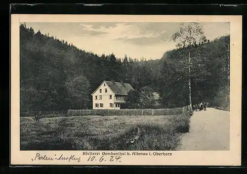 AK Altenau / Oberharz, Försterei Gemkenthal