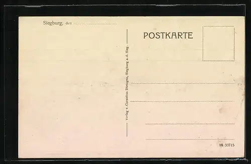 AK Siegburg, Markt mit Denkmal
