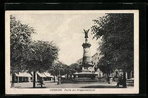 AK Siegburg, am Kriegerdenkmal