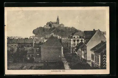 AK Siegburg, Teilansicht mit Schloss