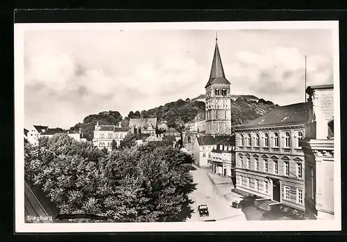 AK Siegburg, Ortsansicht mit Kirche