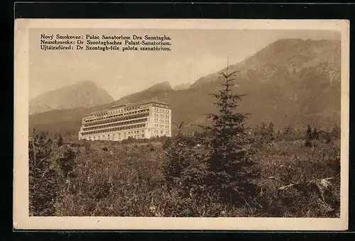 AK Neuschmecks, Dr. Szontaghsches Palast-Sanatorium