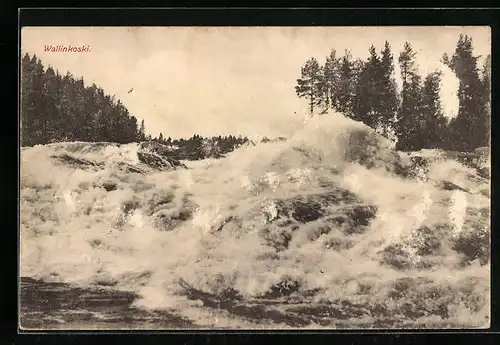 AK Wallinkoski, reissende Fluten auf dem Fluss