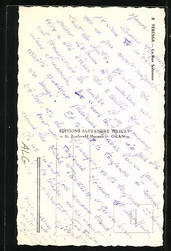 AK Tebessa, la Rue Salomon