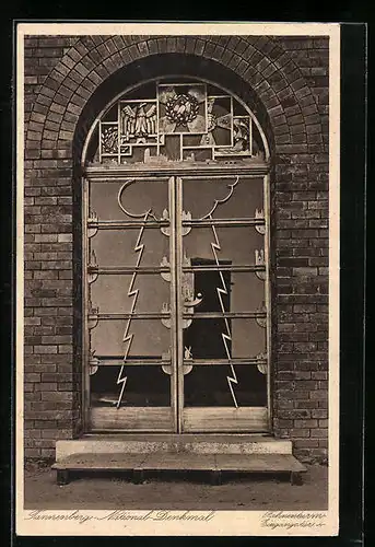 AK Tannenberg, National-Denkmal, Fahnenturm-Eingangstür