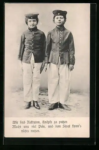 AK Kleine Soldaten in Uniform