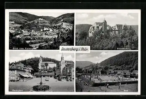 AK Leutenberg /Th., Bad, Marktplatz, Gesamtansicht