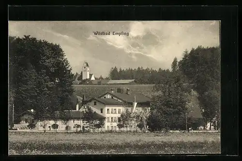 AK Bad Empfing, Gebäude und Kirche