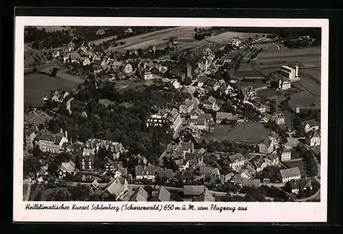 AK Schömberg /Schwarzw., Ortsansicht vom Flugzeug aus