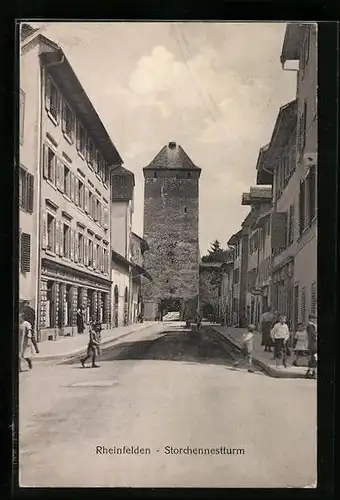 AK Rheinfelden, Partie am Storchennestturm