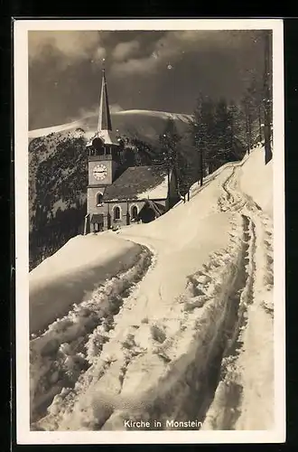 AK Monstein, Kirche im Schnee