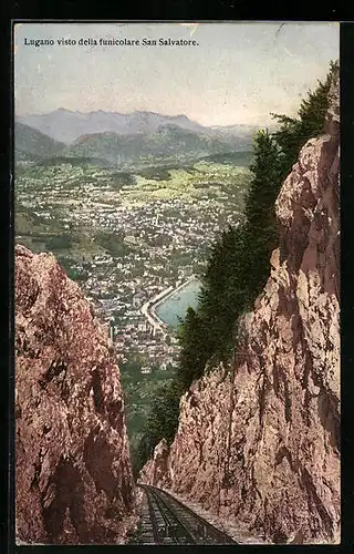 AK Lugano, Panorama vista della funicolare San Salvatore