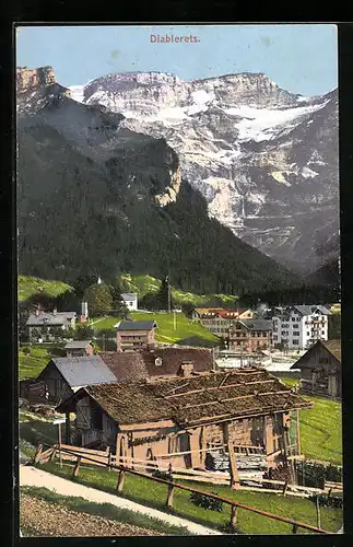 AK Diablerets, Ortsansicht aus der Vogelschau
