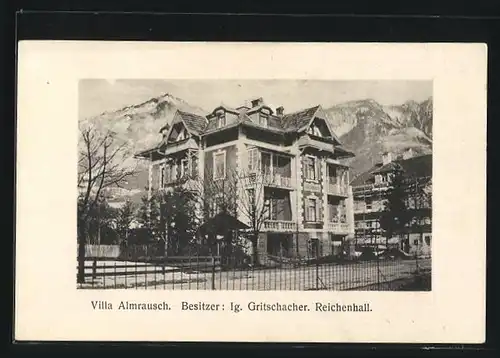 AK Reichenhall, Villa Almrausch, Bes.: Ig. Gritschacher