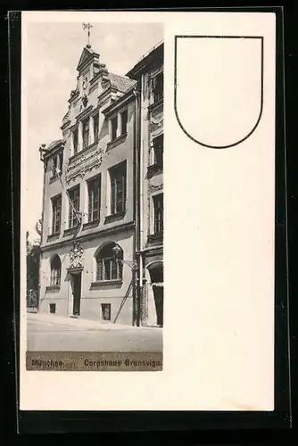 AK München, Verbindungshaus Corpshaus Brunsviga, Von-der-Tann-Strasse 13-15a