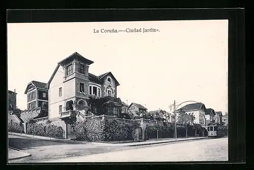 AK La Coruna, Ciudad Jardin, Villen