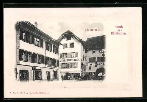 AK Mellingen, Hotel zum Hirschen, Hauptstrasse