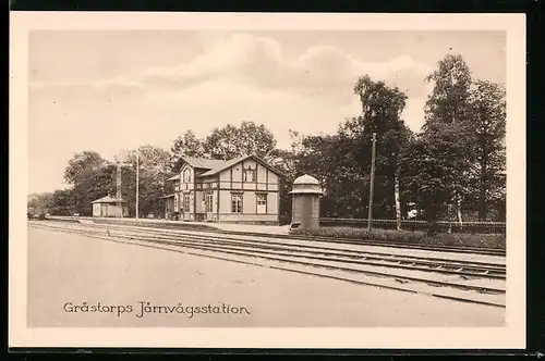 AK Grästorp, Järnvägsstation