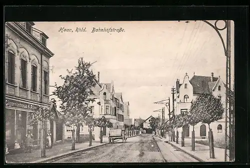 AK Haan, Blick in die Bahnhofstrasse