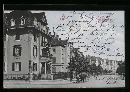 AK Erfurt, Blick in die Arnstädterstrasse