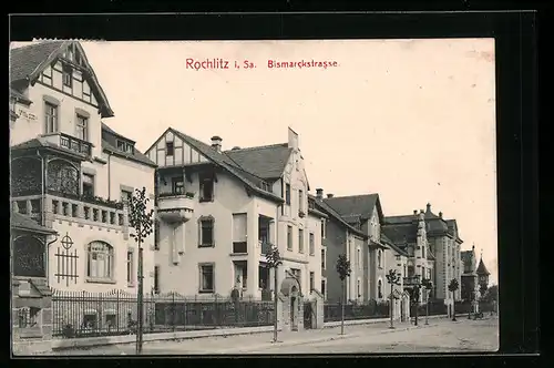 AK Rochlitz i. Sa., Partie in der Bismarckstrasse