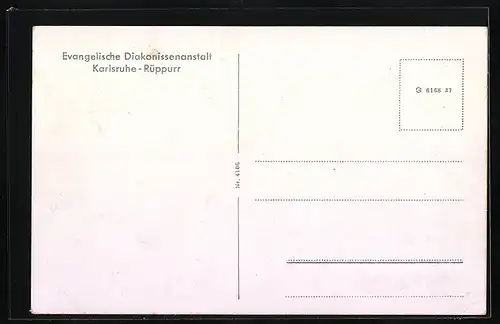 AK Karlsruhe-Rüppurr, Damenheim der Evangelischen Diakonissenanstalt in der Sofienstrasse