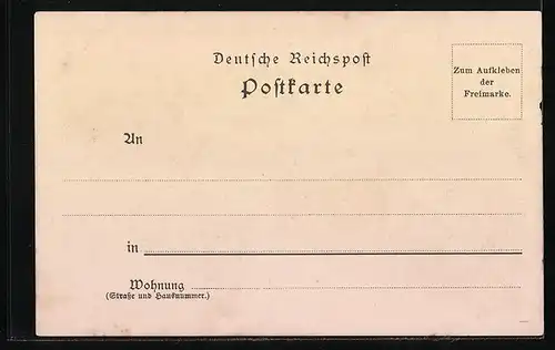 Lithographie Neustadt / Holstein, Comptant-Geschäft von H. A. Creutzfeldt, Hafen mit Schiffe, Wappen