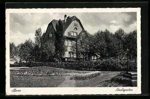 AK Herne, Partie im Stadtgarten