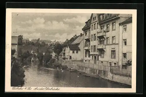 AK Döbeln i. Sa., An der Oberbrücke