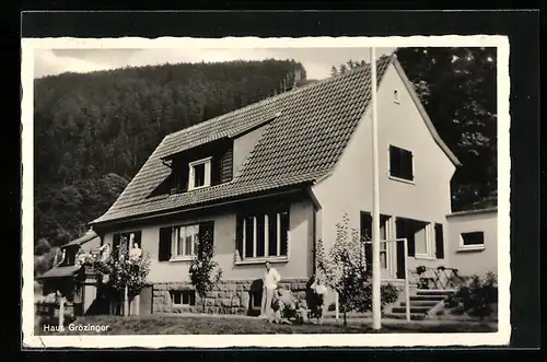AK Wildbad i. Schwarzw., Pension Haus Grözinger, Goethestrasse