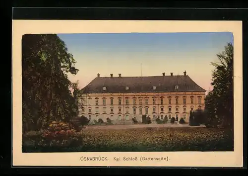 AK Osnabrück, Köngiliches Schloss, Gartenseite