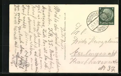 AK Sulz a. Neckar, Strassenpartie mit Kirche