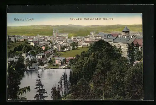 AK Oelsnitz i. Vogtl., Blick au fden Ort vom Schloss Voigtsberg