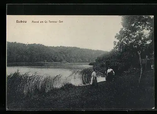 AK Buckow, Abend am Grossen Tarnow-See