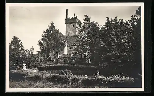 AK Aue i. Erzgeb., Cafe an der König-Friedrich-August-Warte