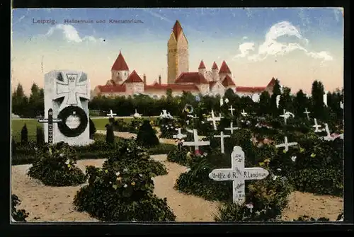 AK Leipzig, Heldenhain und Krematorium