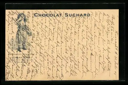 AK Reklame für Chocolat Suchard, Kleine Naschkatze