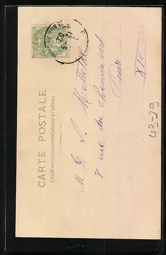 AK Zeitung La Liberté, Dame mit weissem Tuch