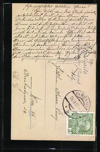 AK Junge Dame mit einem Topfhut, Mode